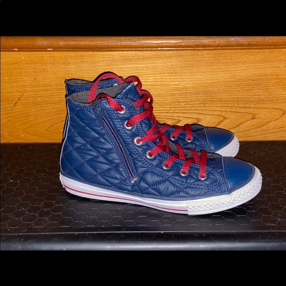 Navy Blue Hightop Converse